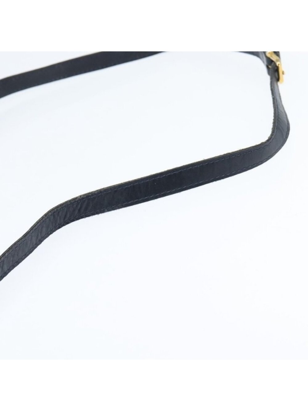 Authentic CELINE Shoulder Bag Leather Navy Gold - Picture 14 of 16